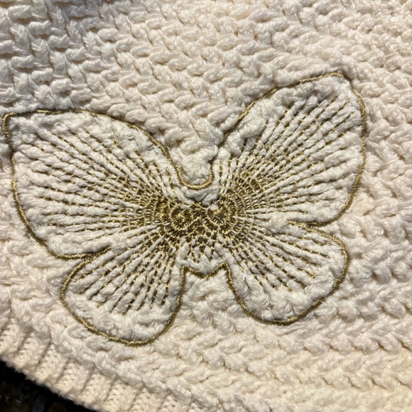 SALOMON Ivory Knit Butterfly Hat - Picture 3 of 5